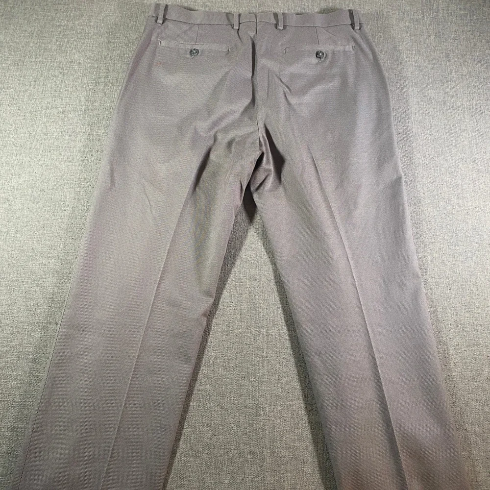 Banana Republic Mens Tailored Slim Fit Non Iron Grey Heathered Dress Pants 34x32